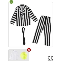 Funidelia Disfraz de Beetlejuice niño 7-9 años* Disfraces|Halloween