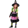 RUBIE'S Disfraz de bruja con vestido, cinturón, tirantes y sombrero para Halloween y Carnaval* Disfraces|Halloween