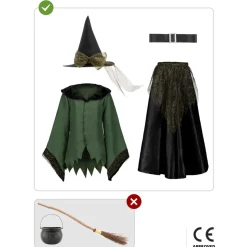 Funidelia Disfraz de bruja deluxe niña 5-6 años