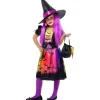 RUBIE'S Disfraz de bruja encantada con vestido impreso, sombrero y bolso para fiestas* Disfraces|Halloween