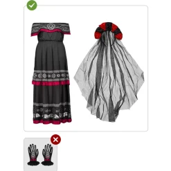 Funidelia Disfraz de Catrina mujer XS