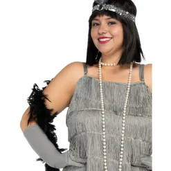Funidelia Disfraz de charlestón años 20 plateado XL* Disfraces|Halloween
