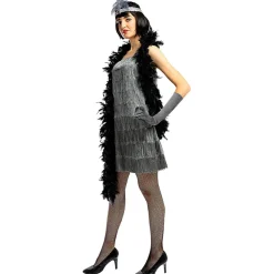 Funidelia Disfraz de charlestón años 20 plateado XS