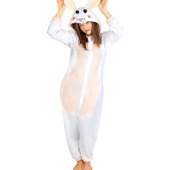 Funidelia Disfraz de conejo onesie para adulto L-XL* Halloween|Disfraces