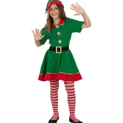 Funidelia Disfraz de elfa navideña niña 3-4 años