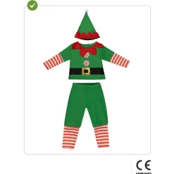 Funidelia Disfraz de elfo navideño bebé 6-12 meses