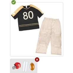 Funidelia Disfraz de fútbol americano musculoso para hombre M