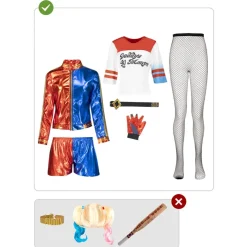 Funidelia Disfraz de Harley Quinn Escuadrón Suicida XL* Disfraces|Halloween