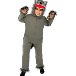 Funidelia Disfraz de lobo gris para niños 10-12 años