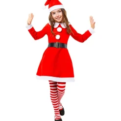 Funidelia Disfraz de Mamá Noel niña 7-9 años* Disfraces|Halloween