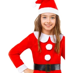 Funidelia Disfraz de Mamá Noel niña 7-9 años* Disfraces|Halloween