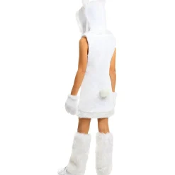 Funidelia Disfraz de oso polar para niña 3-4 años* Disfraces|Halloween