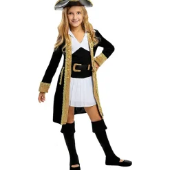 Funidelia Disfraz de pirata deluxe para niña- Colección colonial 3-4 años* Disfraces|Halloween