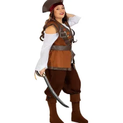 Funidelia Disfraz de pirata para mujer- Colección Caribe XXXXL* Disfraces|Halloween