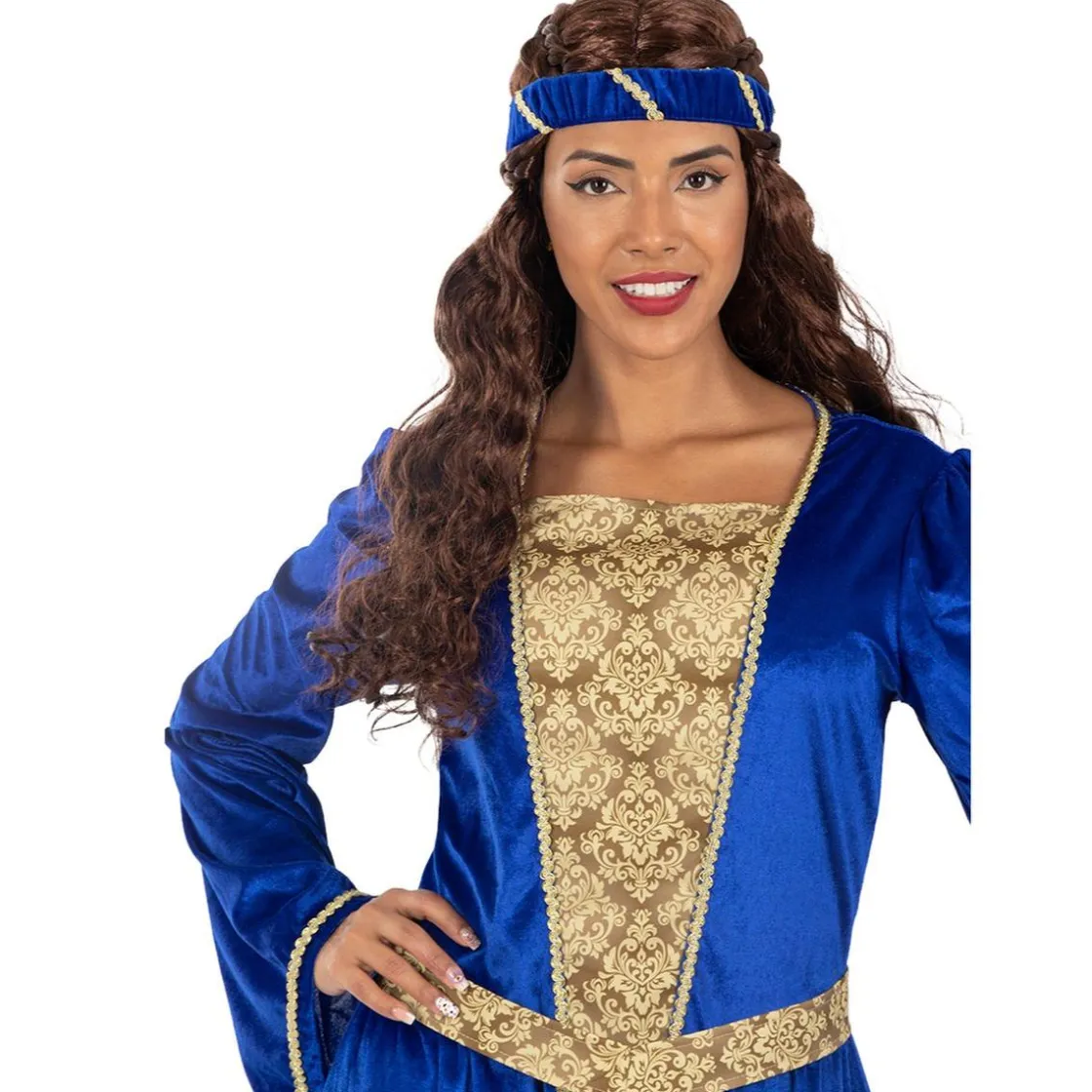 Funidelia Disfraz de princesa medieval azul para mujer XL* Disfraces|Halloween