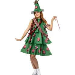 Funidelia Disfraz de árbol de Navidad mujer talla única* Halloween