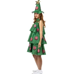Funidelia Disfraz de árbol de Navidad mujer talla única* Halloween