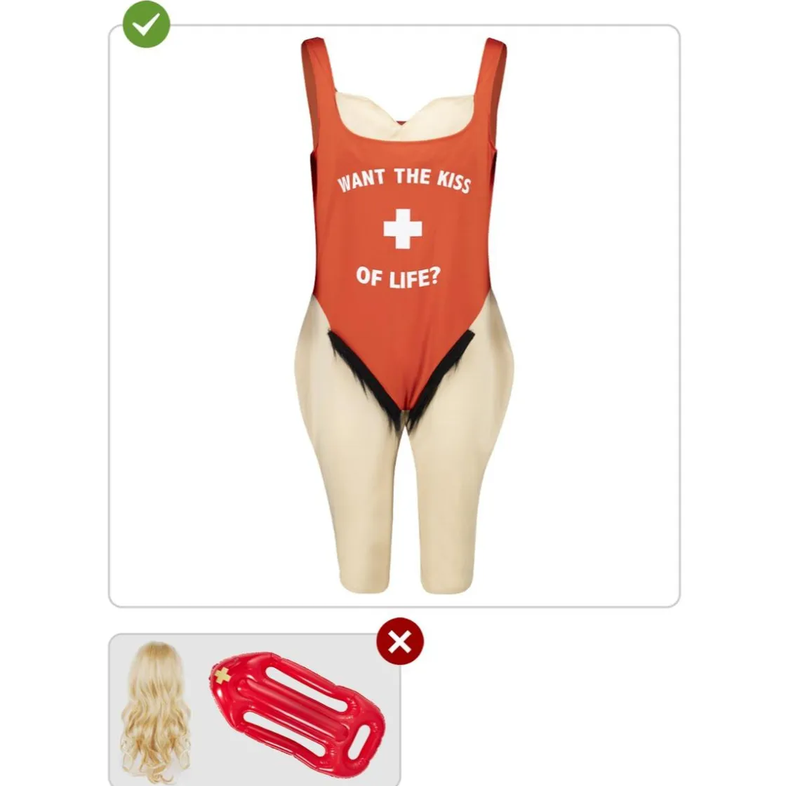 Funidelia Disfraz de socorrista para hombre S-M