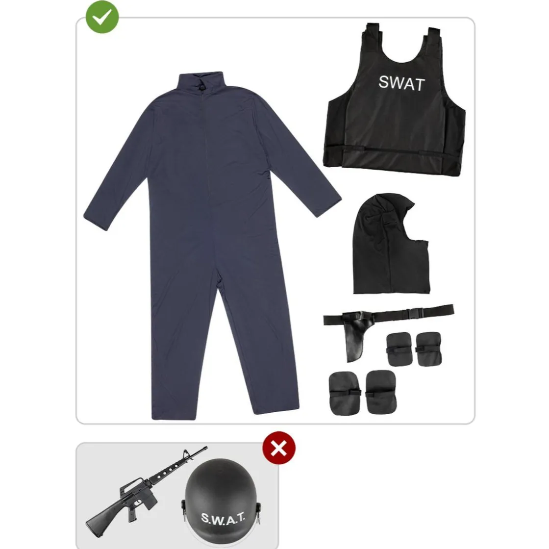 Funidelia Disfraz de SWAT para hombre L* Disfraces|Halloween