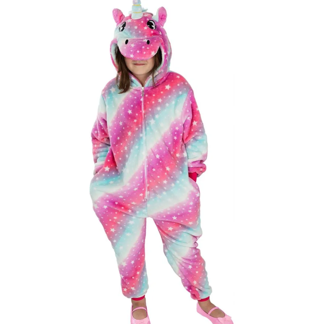 Funidelia Disfraz de unicornio multicolor onesie para niños 3-4 años* Halloween|Disfraces
