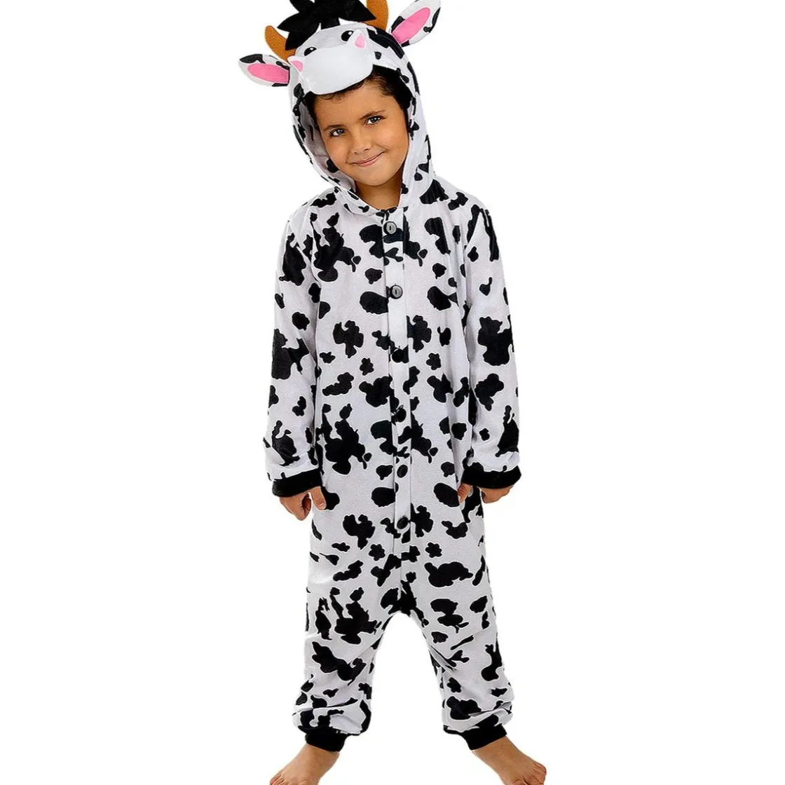Funidelia Disfraz de vaca onesie para niños 7-9 años
