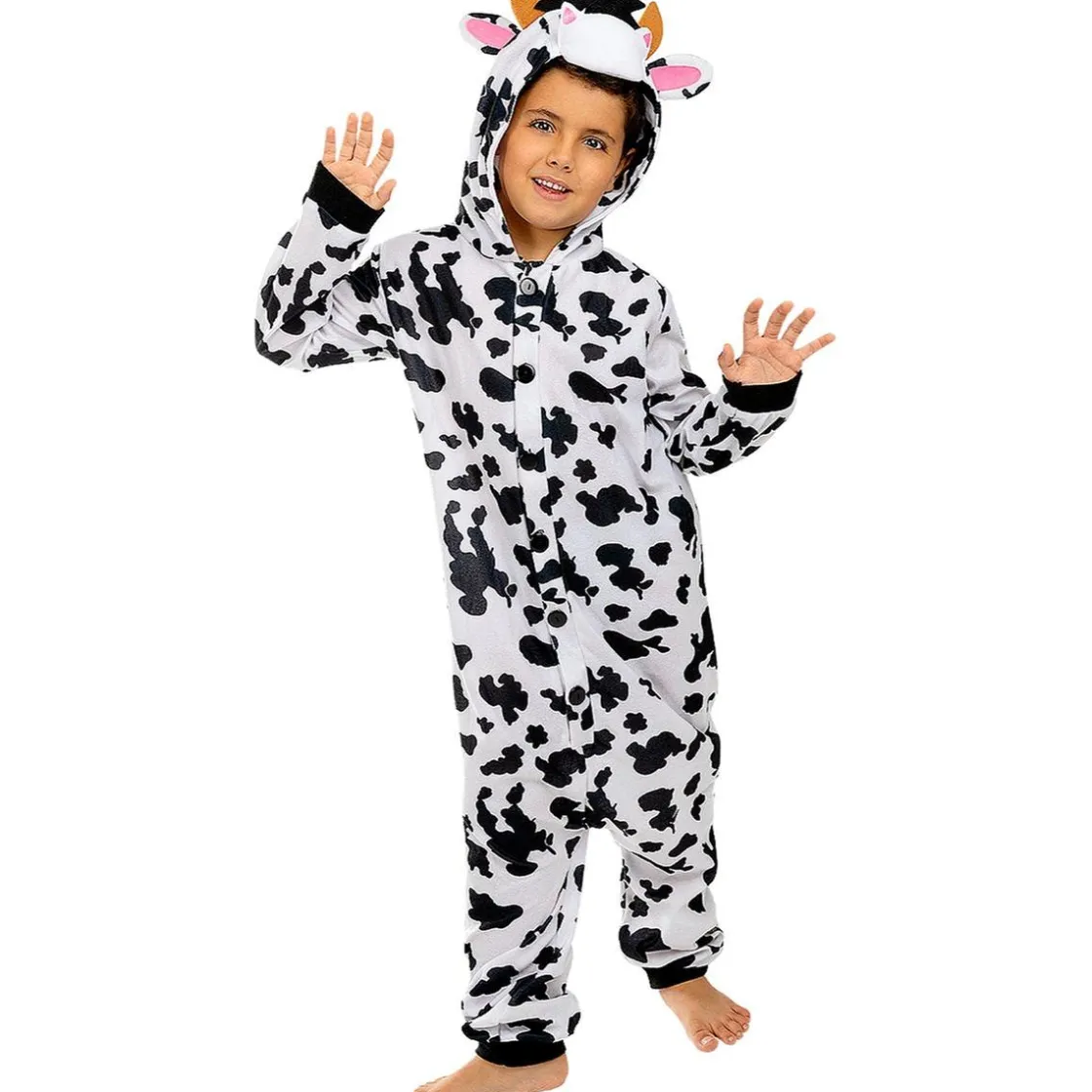 Funidelia Disfraz de vaca onesie para niños 7-9 años