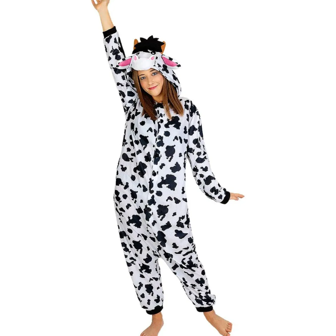 Funidelia Disfraz de vaca onesie para adulto S-M