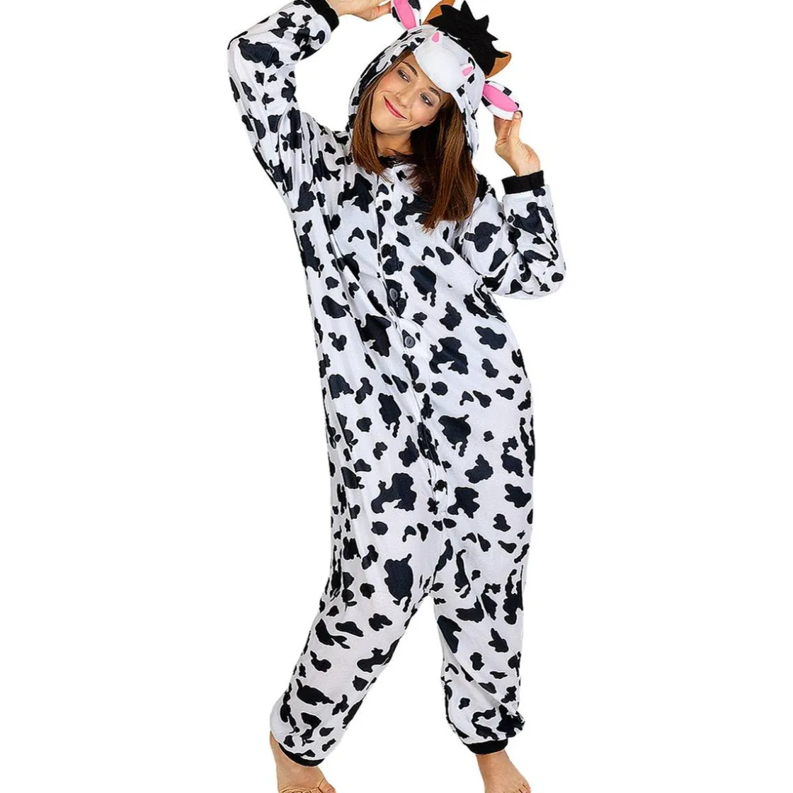 Funidelia Disfraz de vaca onesie para adulto S-M