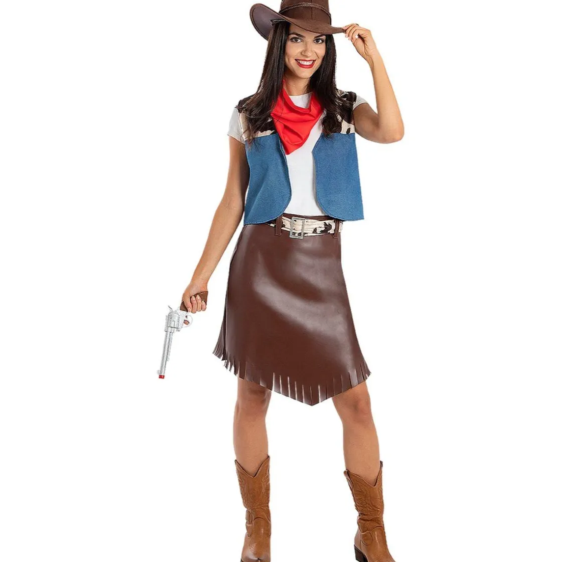 Funidelia Disfraz de vaquera para mujer L-XL