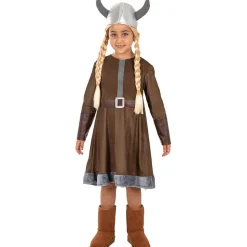 Funidelia Disfraz de Vikingo para niña 5-6 años* Disfraces|Halloween