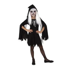 RUBIE'S Disfraz Infantil - Esquelita Encapuchada 8-10 años* Disfraces|Halloween