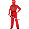 RUBIE'S Disfraz Infantil - Ninja Skull Rojo 8-10 años* Disfraces|Halloween