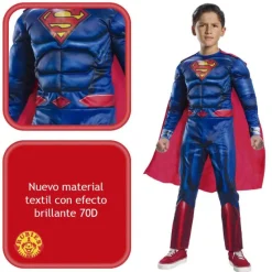 RUBIE'S Disfraz infantil Superman Black line 3-4 años* Disfraces|Halloween