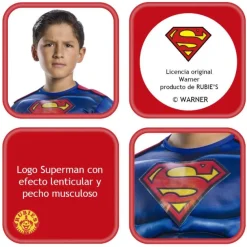 RUBIE'S Disfraz infantil Superman Black line 3-4 años* Disfraces|Halloween