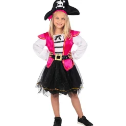 Funidelia Disfraz pirata rosa para niña 3-4 años* Disfraces|Halloween