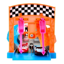 MATTEL Disney - Cars - Pista de coches de juguete que brilla en la oscuridad, incluye 2 vehículos ㅤ