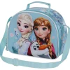 KARACTER MANIA Disney - Frozen - Bolsa portamerienda Felicidad 3D, Turquesa ㅤ* Material Escolar