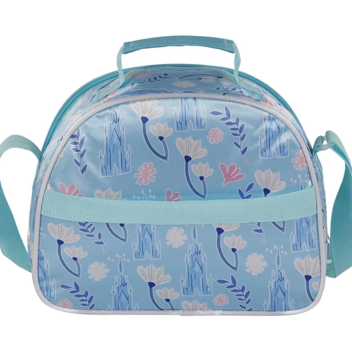 KARACTER MANIA Disney - Frozen - Bolsa portamerienda Felicidad 3D, Turquesa ㅤ* Material Escolar