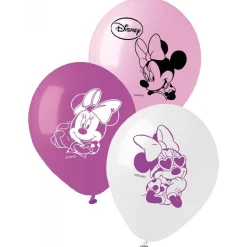 MINNIE MOUSE Disney - - Pack 10 globos medianos Minnie (varios modelos)* Artículos De Fiesta Y Regalos