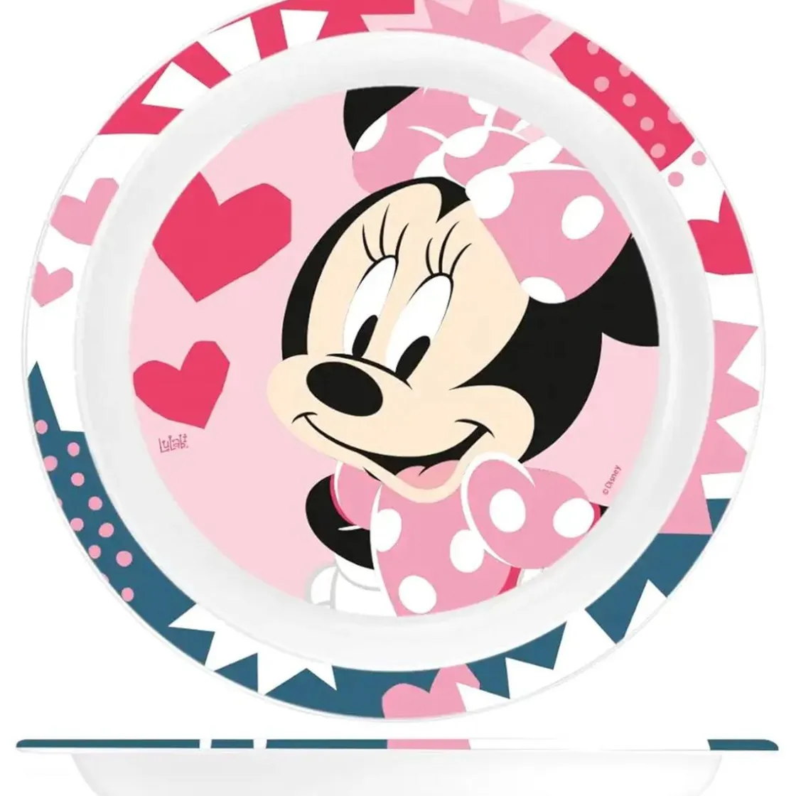 LULABI Disney - Minnie Mouse - Plato plano* Preparación Comida Y Accesorios·Platos Y Cubiertos Infantiles