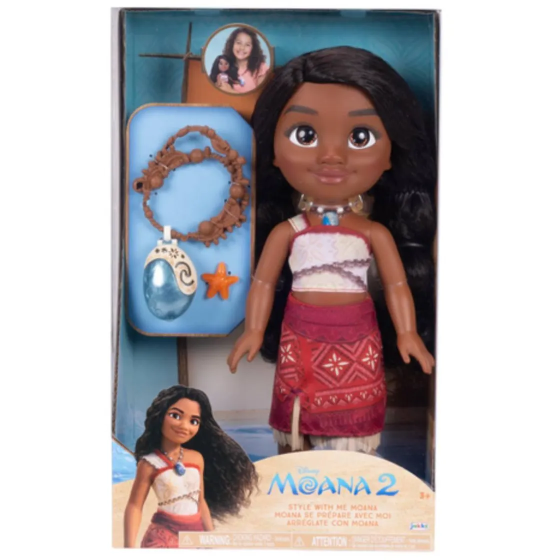 DISNEY PRINCESS Disney - Muñeca Vaiana 38 cm con collar* Muñecas