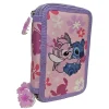 LILO & STITCH Disney - Plumier 3 cremalleras Angel & Stitch - Ibiscus Girl* Material Escolar