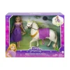 MATTEL Disney - Rapunzel - Muñeca princesa y caballo de juguete, HLW23