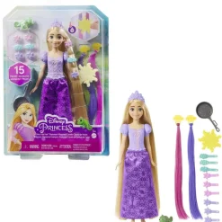 MATTEL Disney - Rapunzel - Muñeca Princesa Rapunzel con peinados mágicos y accesorios
