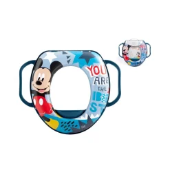 LULABI Disney - Reductor de wc azul claro Mickey Icon con asas