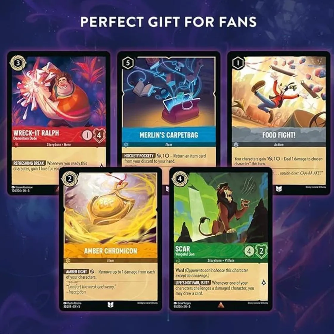 RAVENSBURGER IBÉRICA Disney Lorcana - Shimmering Skies - Mazo de inicio Amatista/Rubí en ingles