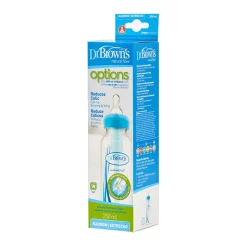DR BROWN´S Dr. Brown's - Biberón Options Estándar 250 ml Azul* Biberones Y Chupetes·Biberones