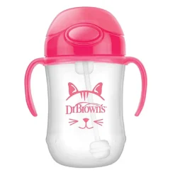 DR BROWN´S Dr. Brown´s - Mi primer vaso con pajita 270 ml Rosa