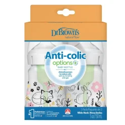 DR. BROWN'S - Pack 2 Biberones Options+ Boca Ancha 150ml - Bosque