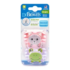 DR BROWN´S Dr Brown's - Pack 2 Chupetes Animales 0-6 meses Rosa* Biberones Y Chupetes·Chupetes